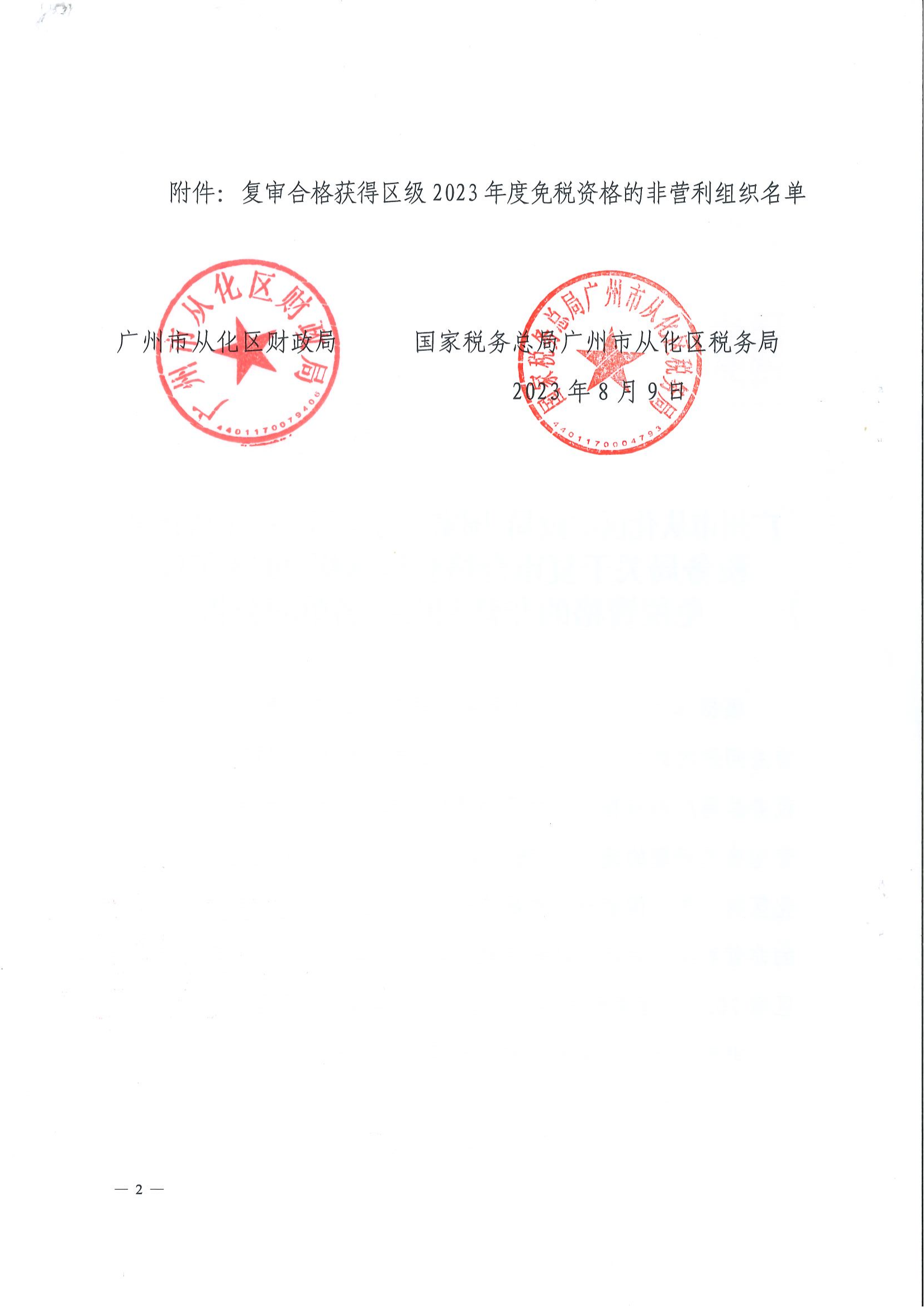 大发快三官网
财政局 国家税务总局大发快三官网
税务局关于复审合格获得区级2023年度免税资格的非营利组织名单的公告_01.png